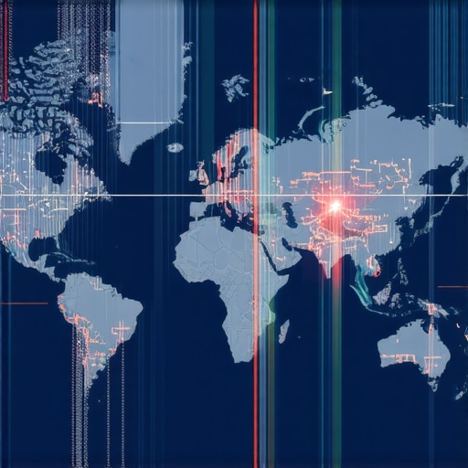 Illustration of a digital map showing complex ranking signals and data layers.