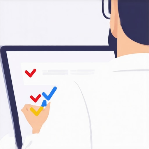 Person updating Google Business Profile on laptop with verified checkmarks.