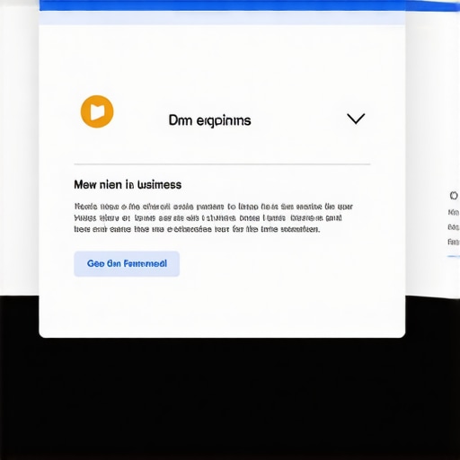 Illustration showing a person updating their Google My Business profile on a computer.