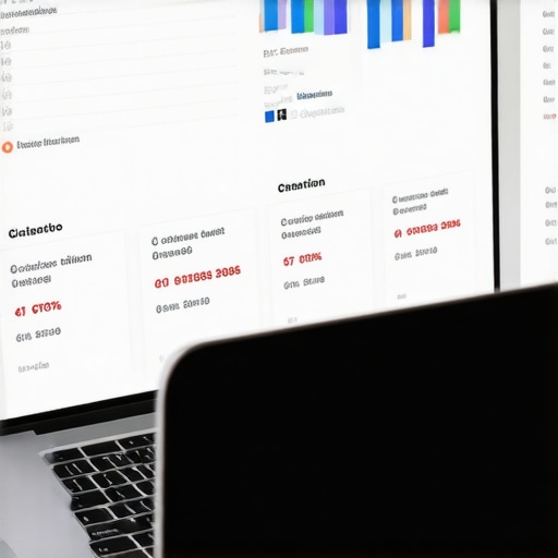 Person reviewing local SEO metrics on laptop to maintain Google Map rankings.