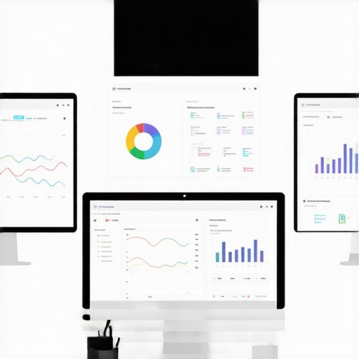 Screens displaying SEO dashboards, indicating consistent local business ranking monitoring.