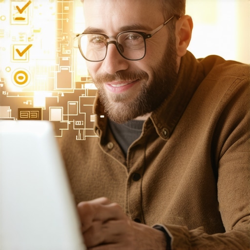 Business owner analyzing local SEO and Google My Business optimization