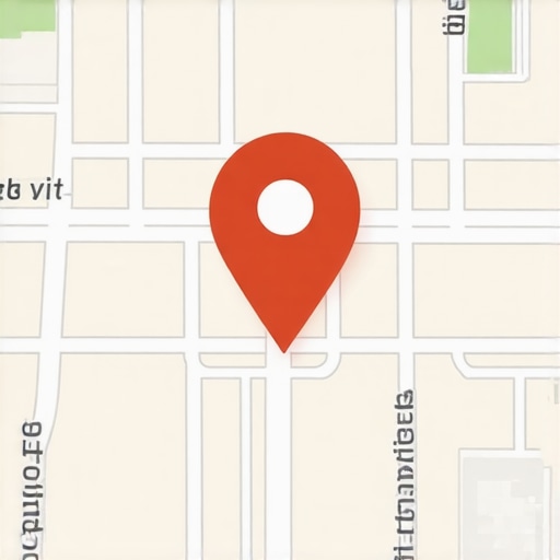 Map showing a business location marked for local search optimization.