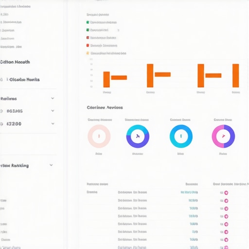 Screenshot of a local SEO management dashboard displaying citation, review, and ranking analytics.