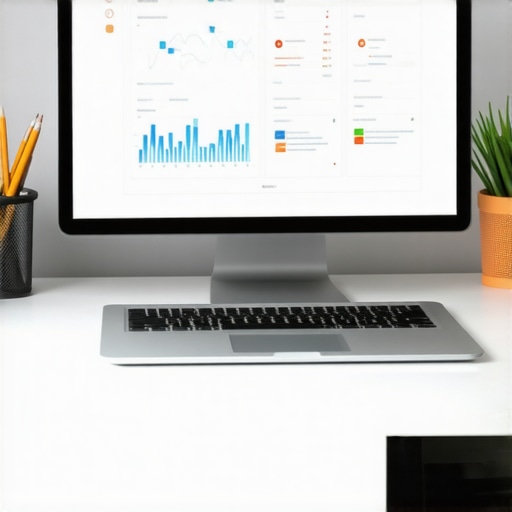 SEO Tools for Local Rankings A workspace showing multiple screens with SEO and local listing management dashboards.