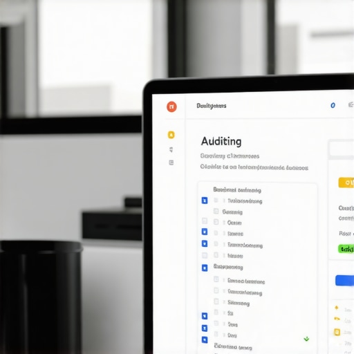 Business owner reviewing and correcting Google Business profile data on laptop